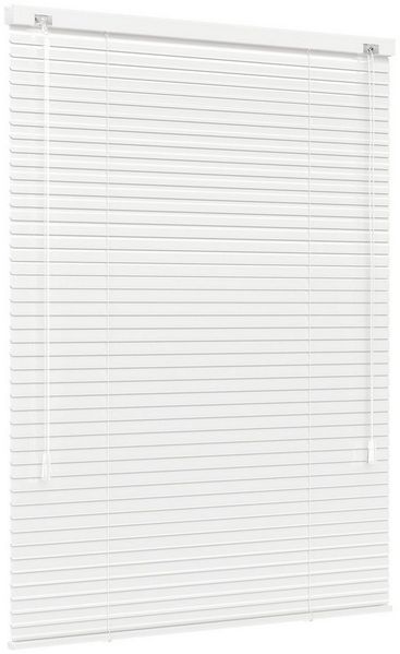 jalousiescout Jalousie LightLess Aluminium-Jalousie, 25 mm, 40 x 130 cm, weiß glänzend, ohne Bohren, geklemmt oder verschaubt, Aluminium, vollverdunkelnd, Feuchtraumgeeignet