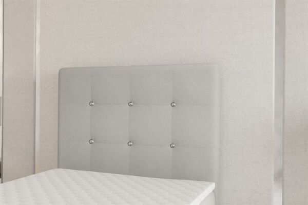 Boxspringbett Bett MARKOS 90x220cm Bettkasten Seite Links Grau inkl. Topper Bild 3