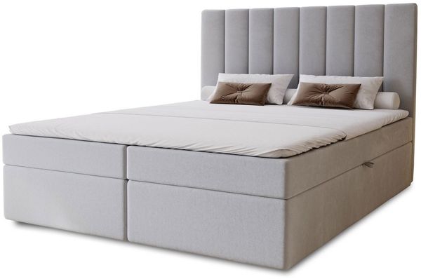 MARPUR Boxspringbett NERO BOX inkl. Topper (Boxspringbett mit Bettkasten und Kopfteil Matratze, Topper, Füße)