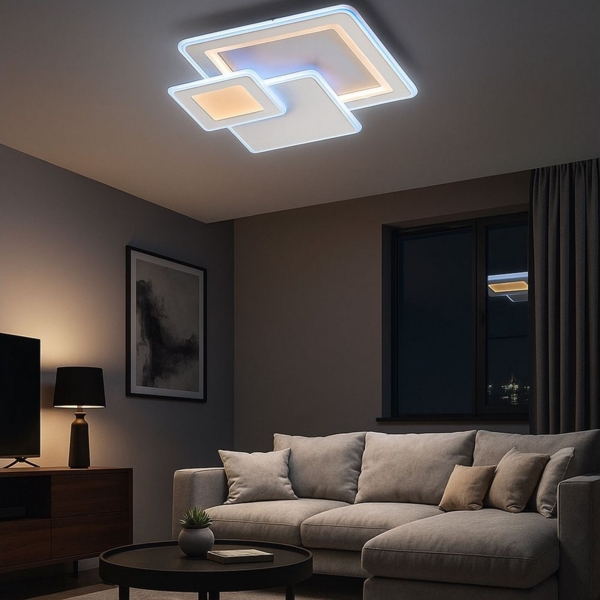 LED Deckenleuchte, Fernbedienung, dimmbar, L 48 cm, MOLA