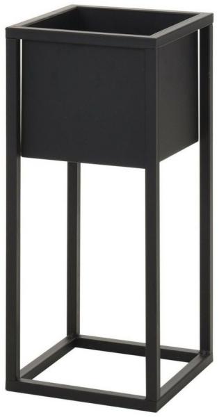 Meinposten Blumentopf mit Gestell Metall schwarz H 50 oder 70 cm