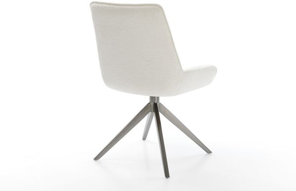 Drehstuhl Taimi-Flex Bouclé Soft Beige Kreuzgestell breit Graphit 360° drehbar Wippfunktion Bild 5