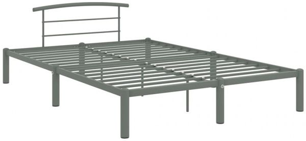 vidaXL Bettgestell Grau Metall 160x200 cm [284666] Bild 2