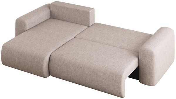 Ecksofa Schlafsofa FLORA Stoff Verita Dunkelgrau Ottomane Links Bild 3