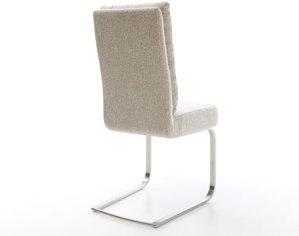 Freischwinger Pela-Flex Webstoff Soft Beige Freischwinger flach Edelstahl Taschenfederkern Bild 5