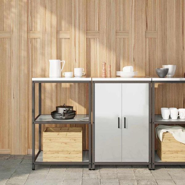 vidaXL Aufbewahrungsset für die Küche HATTEM 2 pcs Silber 3392692