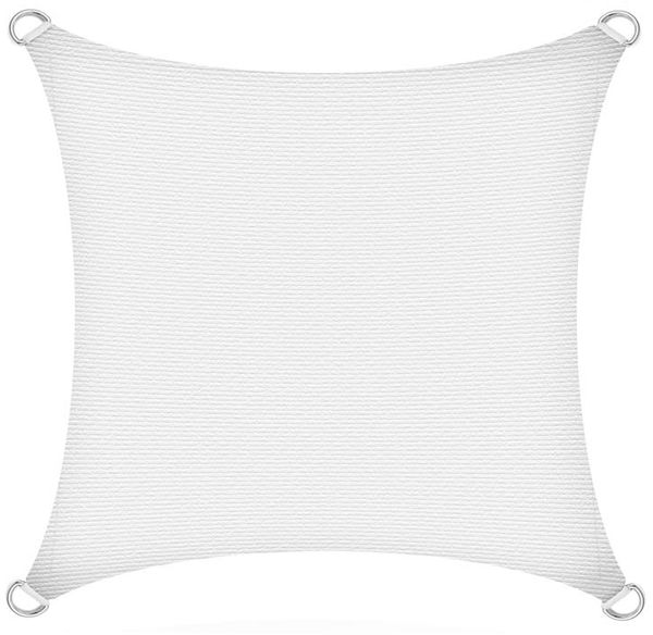 Estexo Sonnensegel, Quadrat, HDPE, Weiß, 3x3 m