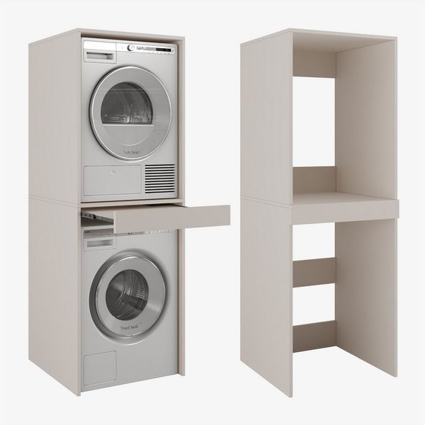 Platan Room Waschmaschinenumbauschrank Waschmaschinenschrank für Waschmaschine & Wäschetrockner Waschmaschine Trockner Schrank mit Ausziehbrett Überbauschrank