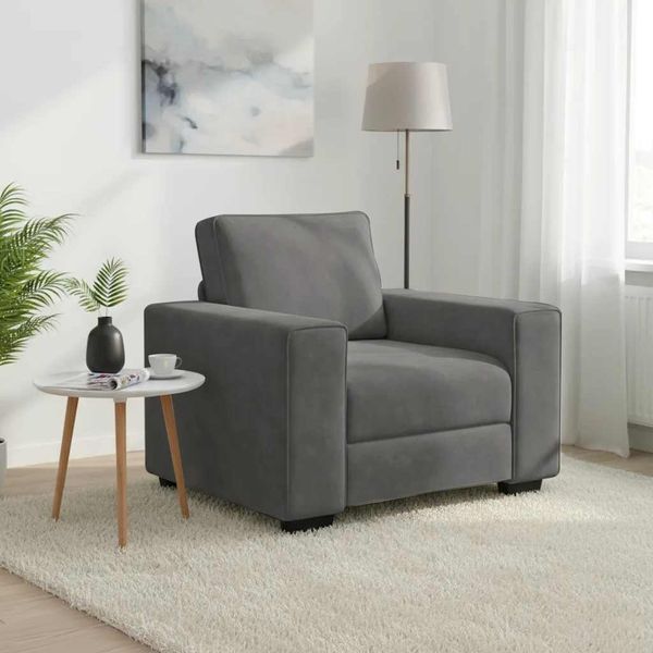 vidaXL Sessel Dunkelgrau 100x77x82 cm Samt 4105248