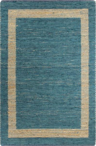 vidaXL Teppich Handgefertigt Jute Blau 120x180 cm 133735