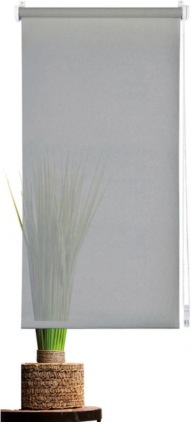 ondeco Klemmrollos ohne Bohren, Sichtschutz Rollo Fenster innen und Tür mit Klemmträger, Seitenzugrollo Lichtdurchlässig Blickdicht Sonnenschutz Trend - Grau - 45x150 cm Bild 2