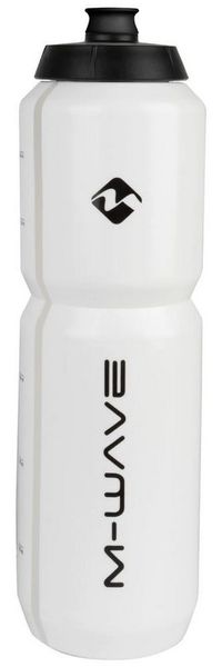 M-Wave Trinkflasche M-WAVE Trinkflasche PBO 1000, 1000 ml, Kunststoff, weiß/schwarz, mit B