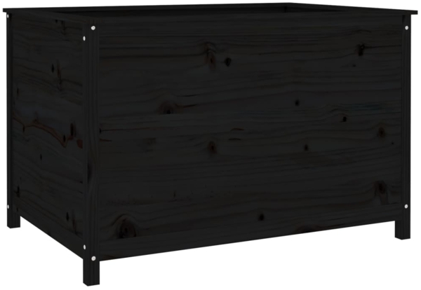 vidaXL Hochbeet Schwarz 119,5x82,5x78 cm Massivholz Kiefer 825314