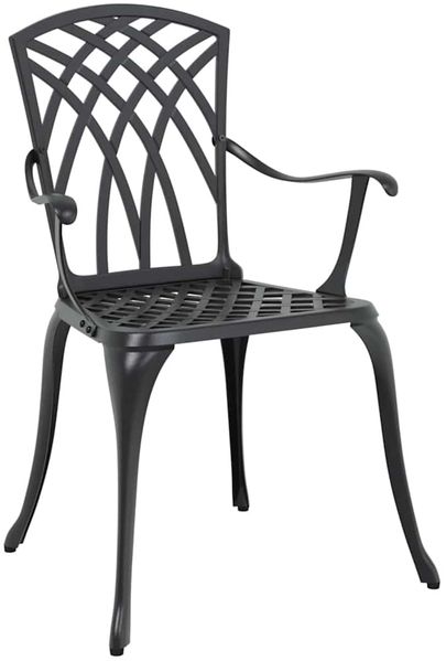 vidaXL Garten Essgruppe 5 pcs Schwarz Aluminium 3334677 Bild 5