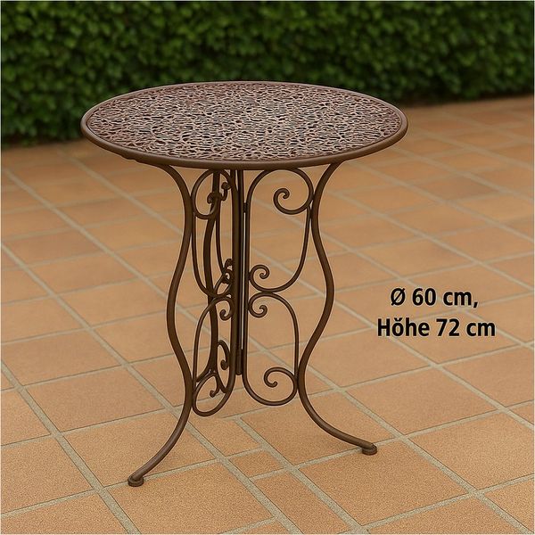 HTI-Living Gartentisch Gartentisch Lani Antik (Stück, 1-St, 1 Gartentisch), Metalltisch nostalgisch