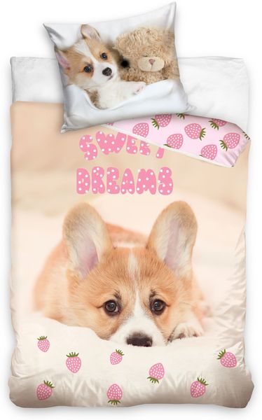 Hund Corgi Bettwäsche Kinderbettwäsche NL221234 135x200 cm + 80x80 cm