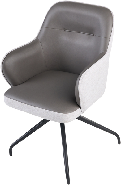 Esszimmerstuhl drehbar STOWE Stoff Grau Bild 6