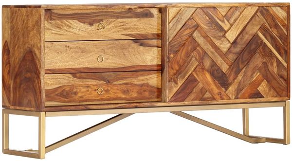 vidaXL Sideboard 118x30x60 cm Massivholz Akazie 247997