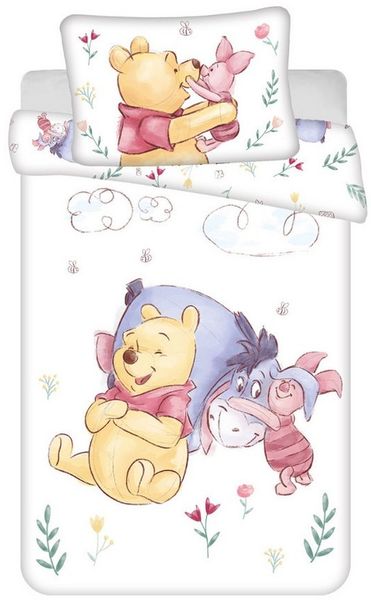 Disney Winnie Pooh Baby Bettwäsche Set 2 tlg 100x135 cm 100% Baumwolle