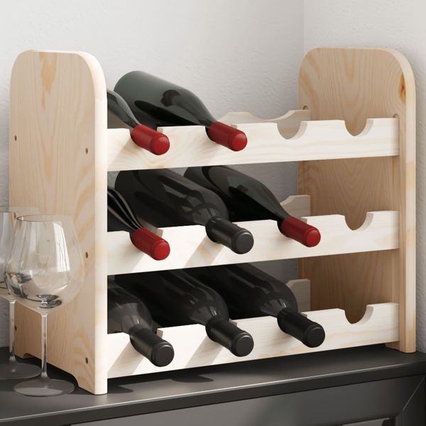 vidaXL Weinregal 43x25x37 cm Massivholz Kiefer 4007555