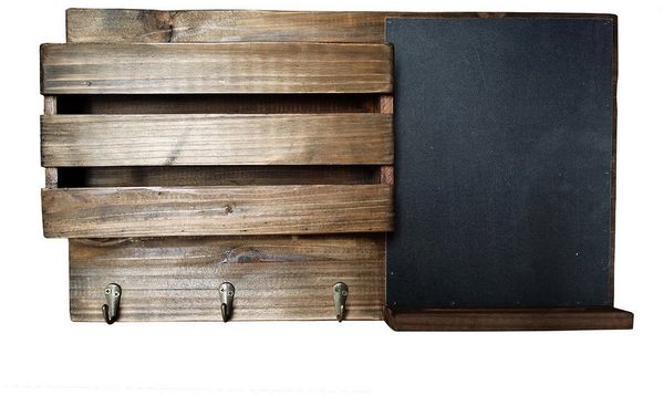 HTI-Living Wandgarderobe Garderobe mit Tafel Lino (Stück, 1 St, 1 Wandtafel), Wandorganizer Tafel Pinnwand Memoboard Hakenleiste Kleiderhaken