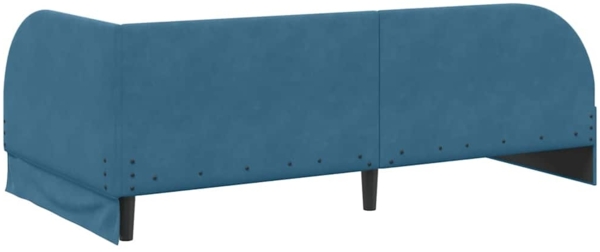 vidaXL Eckbettgestell mit Kopfteil Blau 80 cm x 200 cm Stoff 42016625 Bild 6