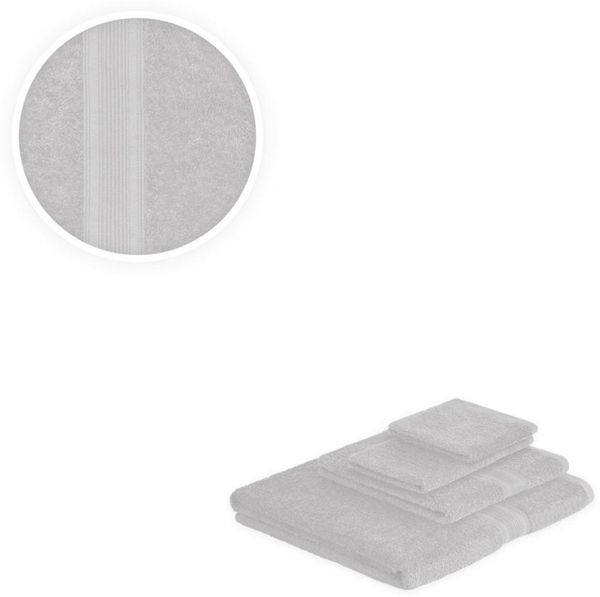 Handtücher Kombi Basis Ergänzungsset 4teilig 500 g/m Silber