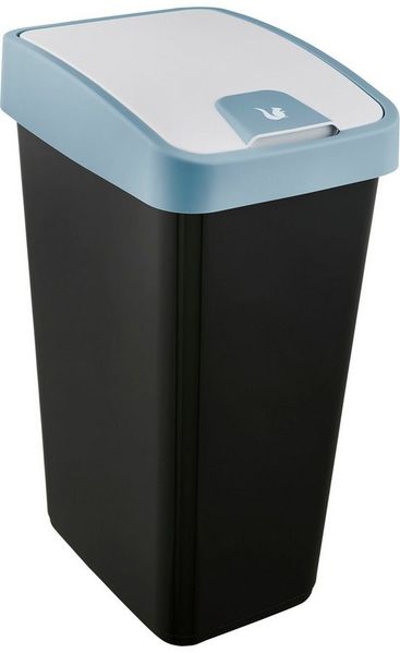 keeeper Premium Abfallbehälter mit Flip-Deckel, Soft Touch, 45 l, Magne, Nordic Blue