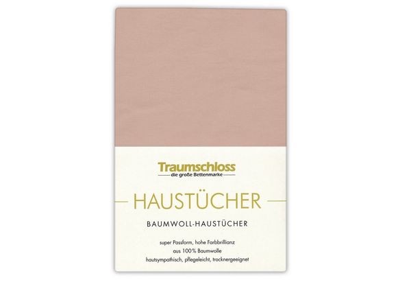 Traumschloss Betttuch Haustuch, 100% Baumwolle, Gummizug: ohne, (1 Stück), aus 100% Baumwolle, ohne Gummizug