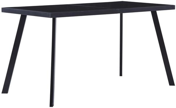 Esstisch, Küchentisch Schwarz 140 x 70 x 75 cm Hartglas