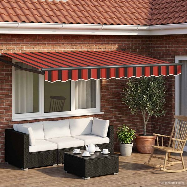 vidaXL Elektrische ausziehbare Markise Orange und Schwarz 3,5 x 2 m 3419725