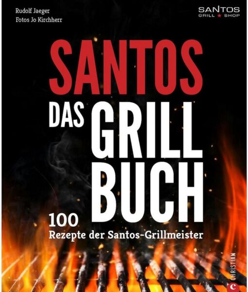 PROREGAL® Grillbesteck-Set SANTOS Das Grillbuch – 100 Rezepte der SANTOS Grillmeister