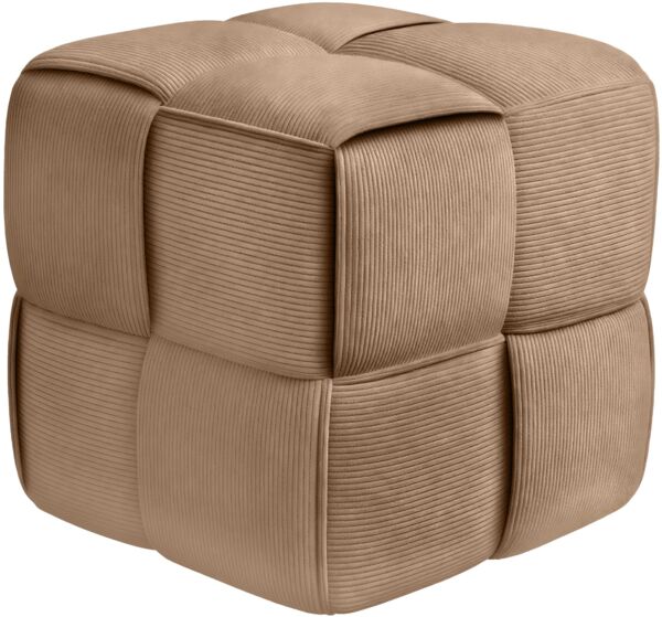 CLP Sitzhocker Forinta, hochwertiger Cordstoff, moderner Stil, bequem und elegant,taupe