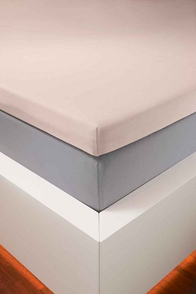 bellana Spannbettlaken bellana deluxe für Topper, mit Elasthan, Premium Jersey 230 g/m², Jersey, Gummizug: rundum, (1 Stück), mit 5% Elasthan, für Topper mit 4-10cm Höhe, bügelfrei, faltenfrei