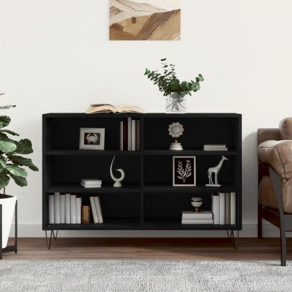 vidaXL Sideboard Schwarz 103,5x35x70 cm Holzwerkstoff 827109