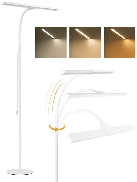 ZMH LED Stehlampe Leselampe Modern Dimmbar 178CM Metall mit Timer für Schlafzimmer Büro, dimmbar, LED fest integriert, 3000-6500k