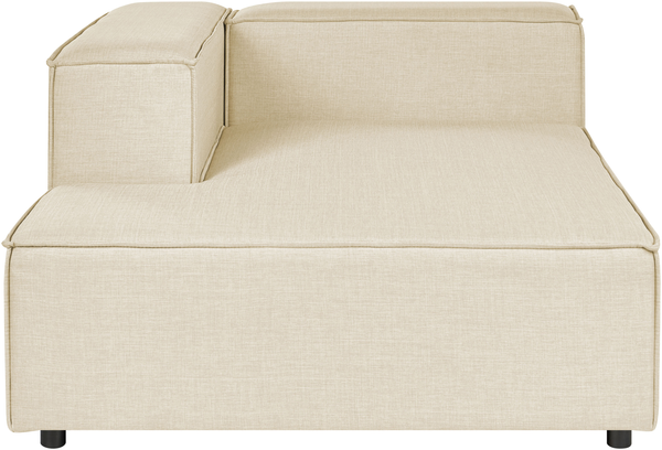 3-Sitzer Ecksofa 'APRIC', Beige, Leinen, mit Ottomane, Rechts Bild 6