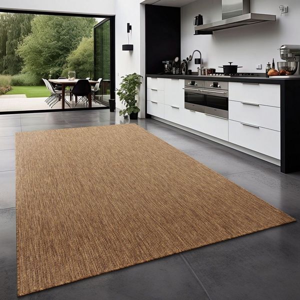 TT Home Teppich, Rechteckig, Höhe: 4 mm, Teppich Outdoor Wohnzimmer Esszimmer Balkon Wetterfest