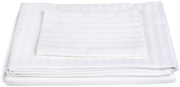 texpot Bettwäsche 20mm Bettwäsche weiß mit Hotelverschluß 100% Baumwolle, 2 teilig