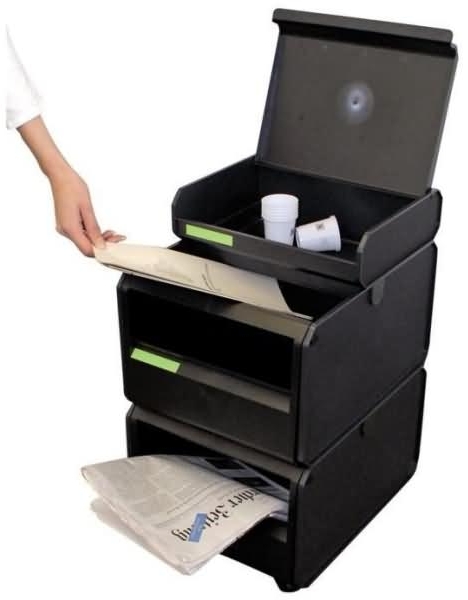 Styro Abfallbehälter styrotrend Rollboy 2 Behälter + Nasseinsatz (m. D