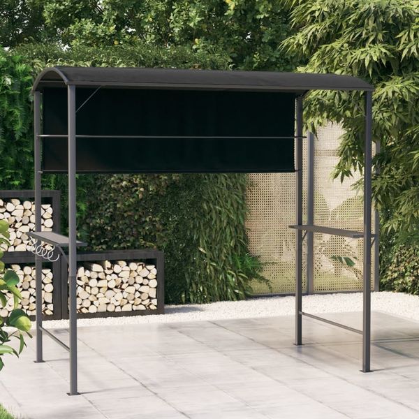 Gartenpavillon, Pavillon mit Dach 220x110x200 cm Anthrazit