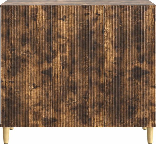 vidaXL Sideboard Geräucherte Eiche 89 x 34,5 x 80 cm Holzwerkstoff 894650 Bild 4