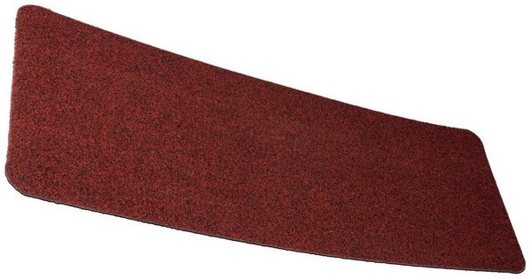 ANRO Fußmatte POET Schuhparkplatz schmal Schmutzfangmatte Unifarben, eckig, Höhe: 3 mm, Schuh-Abstellplatz rutschfest 25x60cm Kräusel Rot wasserdicht