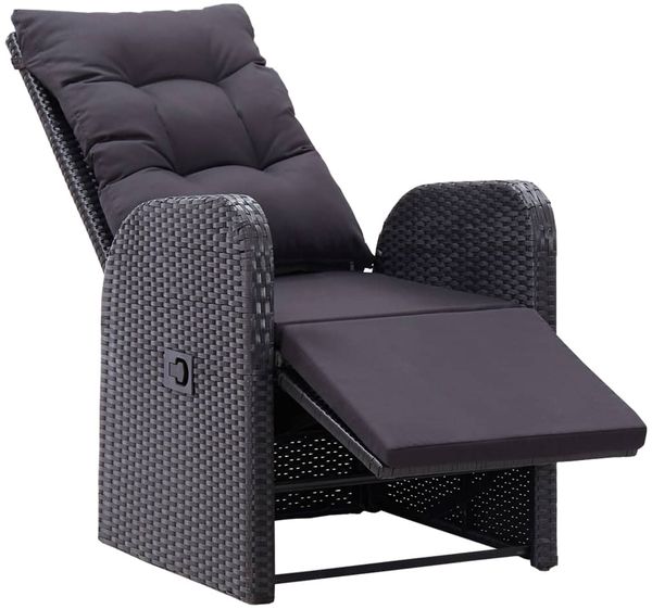 vidaXL 5-tlg. Garten-Essgruppe Schwarz 3068768 Bild 5