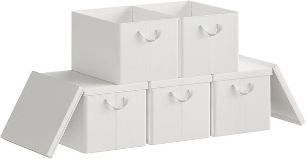 Woltu Aufbewahrungsbox (5 St, Set), mit Deckel, mit Griffen, faltbar