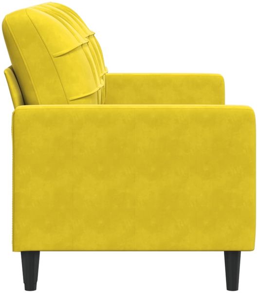 vidaXL 2-Sitzer-Sofa Gelb 140 cm Samt 4007630 Bild 5