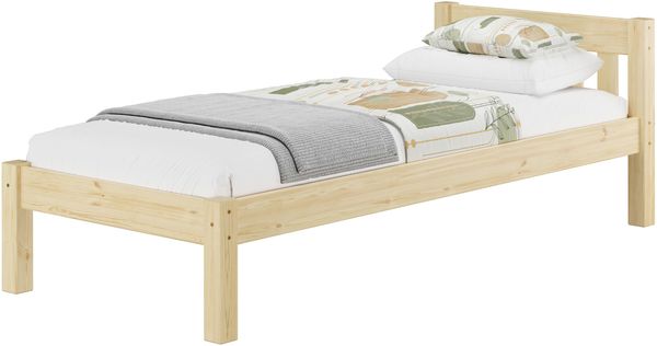 Bettrahmen Echtholzbett Einzelbett Kiefer unbehandelt 100x200 Zubehör wählbar V-60.38N-10ohne Zubehör