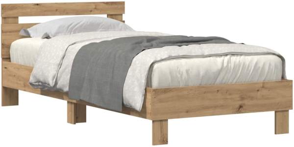 vidaXL Bettgestell Artisan-Eiche 90 x 190 cm Holzwerkstoff 863806 Bild 2