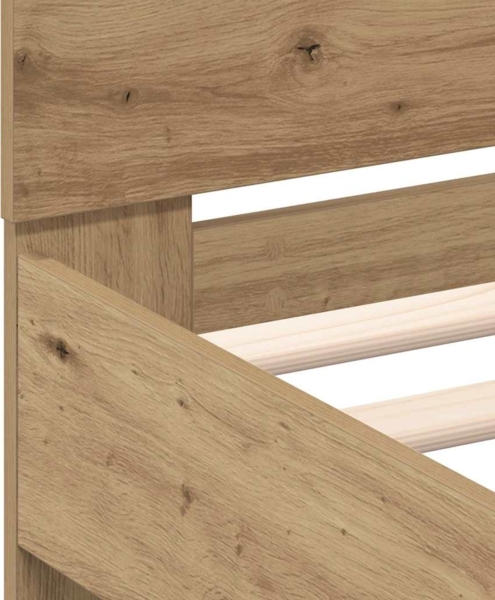 vidaXL Bettgestell Artisan-Eiche 90 x 190 cm Holzwerkstoff 863806 Bild 8