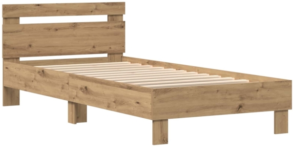 vidaXL Bettgestell Artisan-Eiche 90 x 190 cm Holzwerkstoff 863806 Bild 4